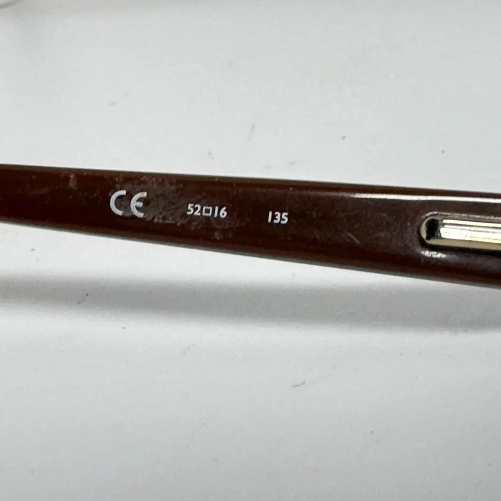 Nine West NW1036 211‎ Eyeglasses Frames Brown Round Oval Rim 52-16-135 H19690